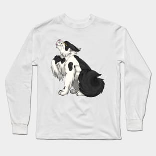 Black Bicolor Longhair Long Sleeve T-Shirt